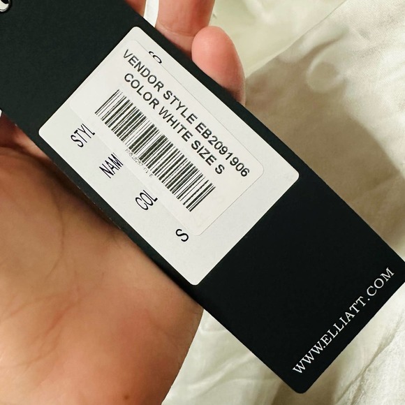 NWT Elliat Aisle Satin White Wedding Bride Slip Cowl Neck Maxi Dress Size Small - Picture 10 of 16